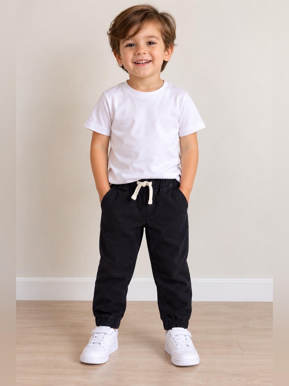 Cat & Jack Toddler Boys 2T Navy Blue Pull-On Jogger Pants with Drawstring